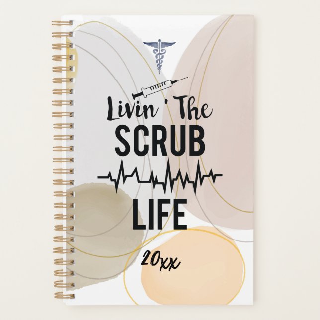 Agenda Vivendo aquela enfermeira moderna de Abstrato da S (Frente)