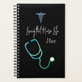 Agenda Viver a Enfermeira é Preto caducado medicinal