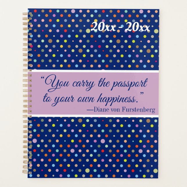 Agenda Você Carregar O Passaporte Para Sua Própria Felici (Frente)