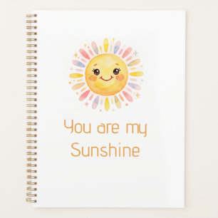 Agenda você é meu sol amarelo laranja raios de sol adicio