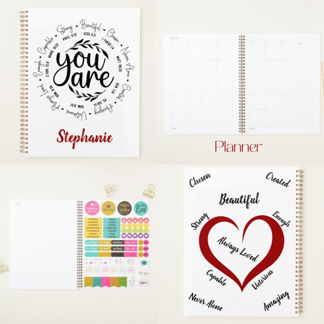 Agenda "Você é" Versões de Bíblias Inspiradoras Religiosa (Criador carregado)