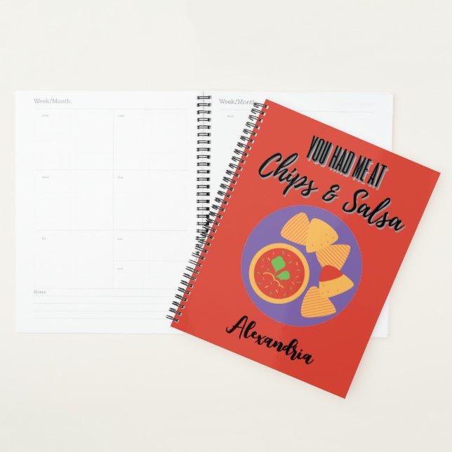 Agenda Você me conquistou em Chips e Salsa Adicione seu N (Exibição)