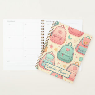 Agenda Voltar ao padrão de mochilas de nome personalizado