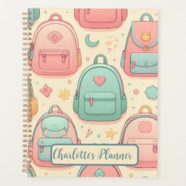 Agenda Voltar ao padrão de mochilas de nome personalizado