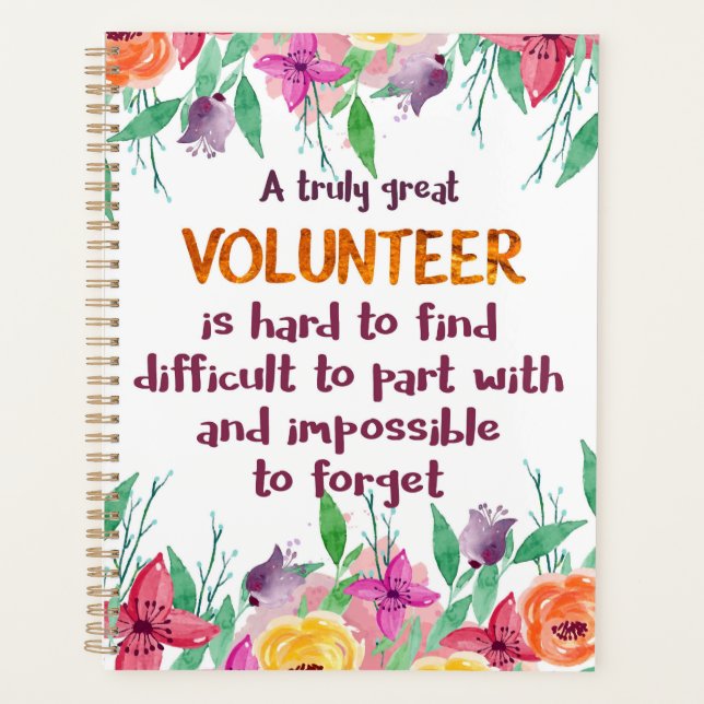 Agenda Voluntário Obrigado Presente de Apreciação do Volu (Frente)