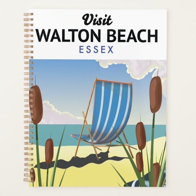 Agenda Walton Beach, poster de viagens de Essex Seaside (Frente)