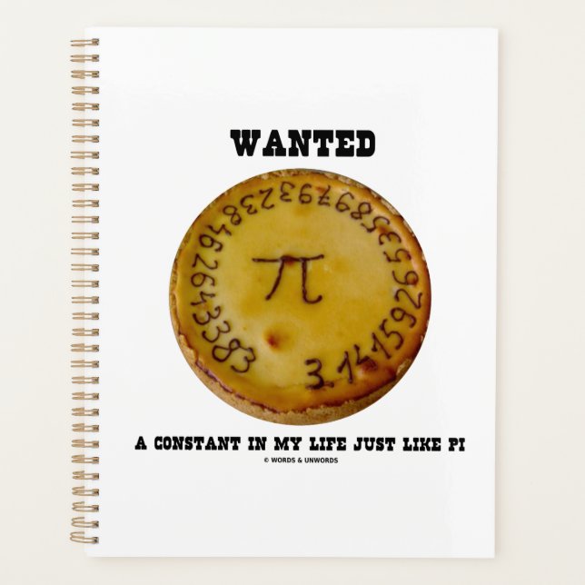 Agenda Wanted A Constant In My Life Just Like Pi (Frente)