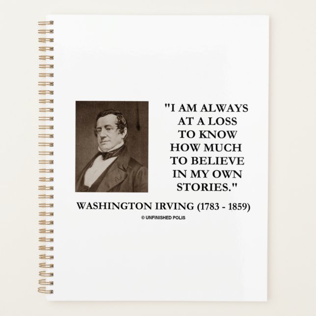 Agenda Washington Irving Sempre Com Perdas Acredita Em Hi (Frente)