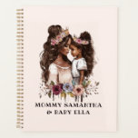 Agenda Watercolor Black Mom and Daughter (1)<br><div class="desc">This elegant and vibrant mother and daughter can be personalized by adding your name or the person who will receive the gift. It is a perfect gift for your mother,  daughter or friend for their birthday,  Mother's Day or any other occasion.</div>