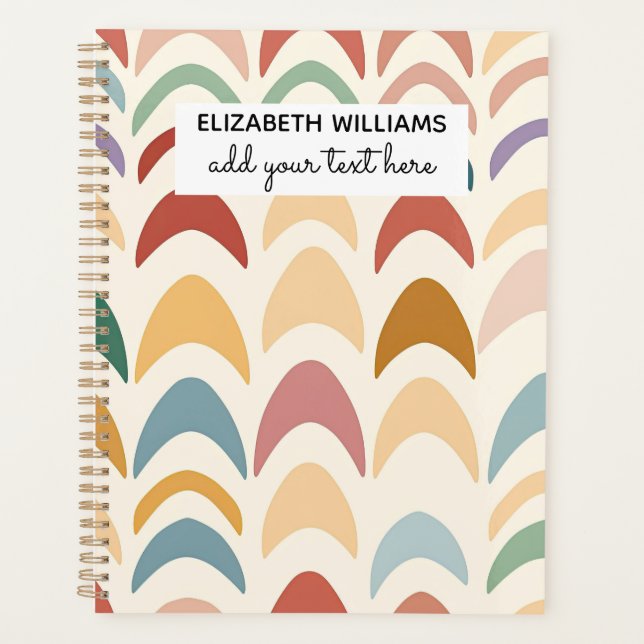 Agenda Watercolor Boho Rainbow (Frente)