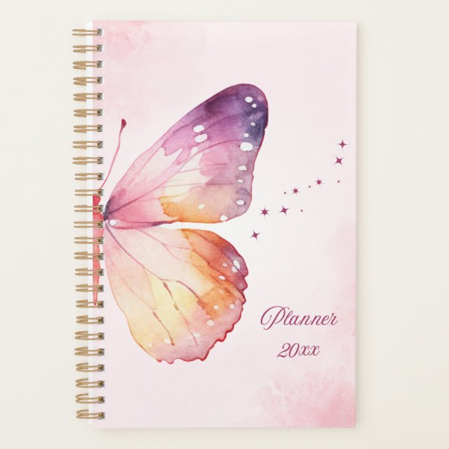 Agenda Watercolor Butterfly Planner (Frente)