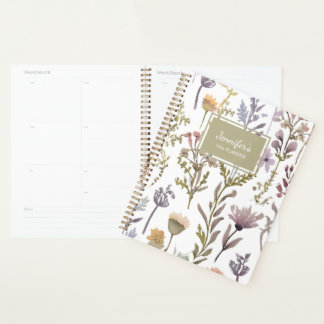 Agenda Watercolor Country Floral