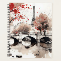 Watercolor Eiffel Tower Paris França