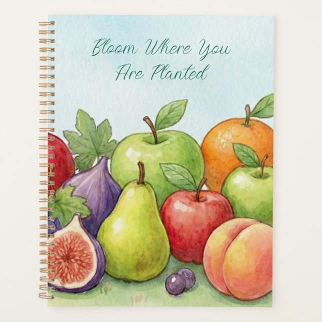 Agenda Watercolor Fruit Abundance, Tu Bishvat Background (Frente)