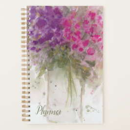 Agenda Watercolor Hydrangea Floral