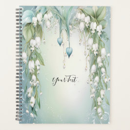 Agenda Watercolor Lily do Planador de Casamento do Vale