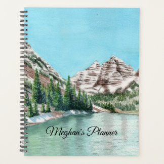 Agenda Watercolor mountain art planner