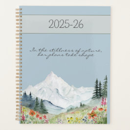 Agenda Watercolor Mountain Wilflower