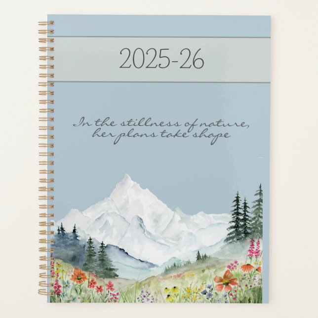 Agenda Watercolor Mountain Wilflower (Frente)