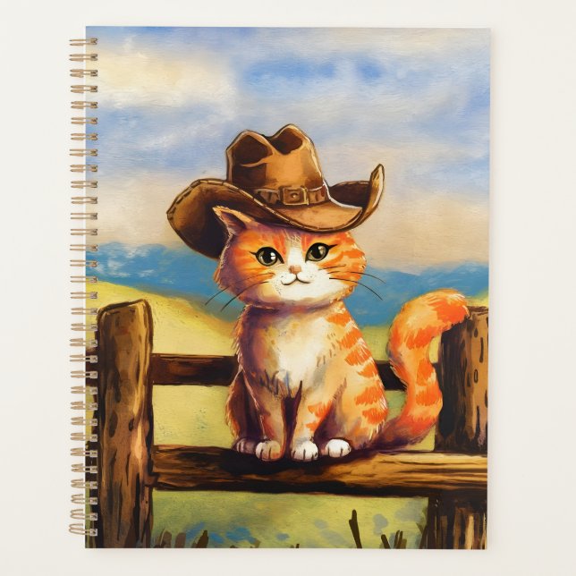 Agenda Watercolor Painted Cat Dad (Frente)