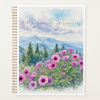 Agenda Watercolor Serenity & Mountain Blooms planner