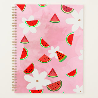 Agenda Watermelon Bloom - Padrão Floral de Verão Divertid