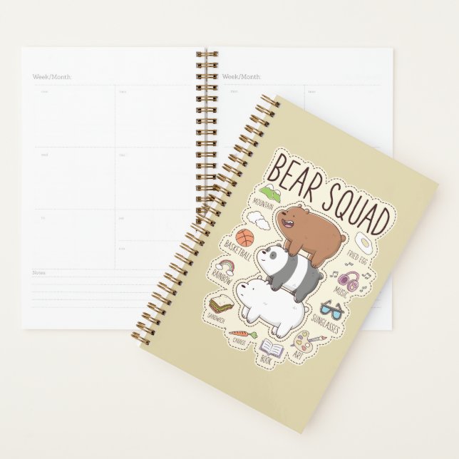 Agenda We Bare Bears - Bear Squad Journal Graphic (Exibição)