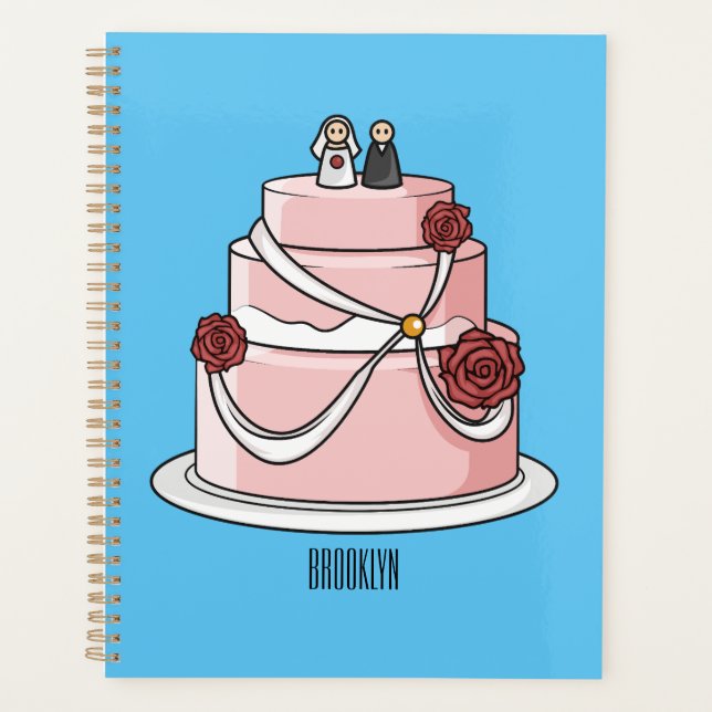 Agenda Wedding cake cartoon illustration  (Frente)