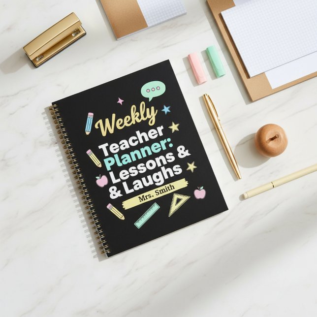 Agenda Weekly Teacher Planner: Lessons & Laughs  (Criador carregado)