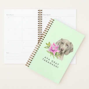 Agenda Weimaraner Dog e Lily   Adicione seu nome