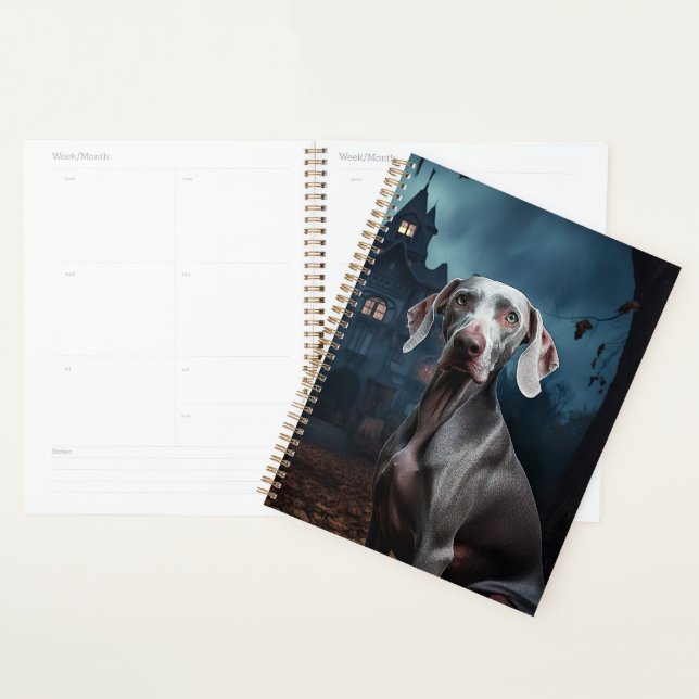 Agenda Weimaraner Halloween Assustador (Exibição)