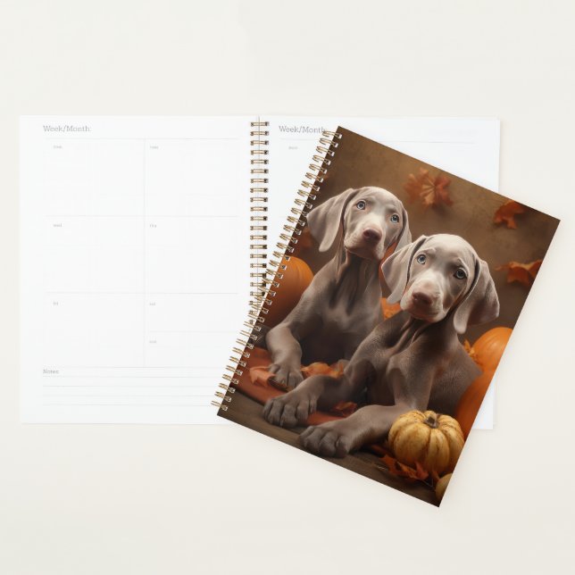 Agenda Weimaraner Puppy Autumn Delight Pumpkin (Exibição)