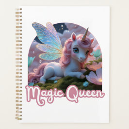 Agenda Weißes Einhorn mit Flügeln - Magic Queen