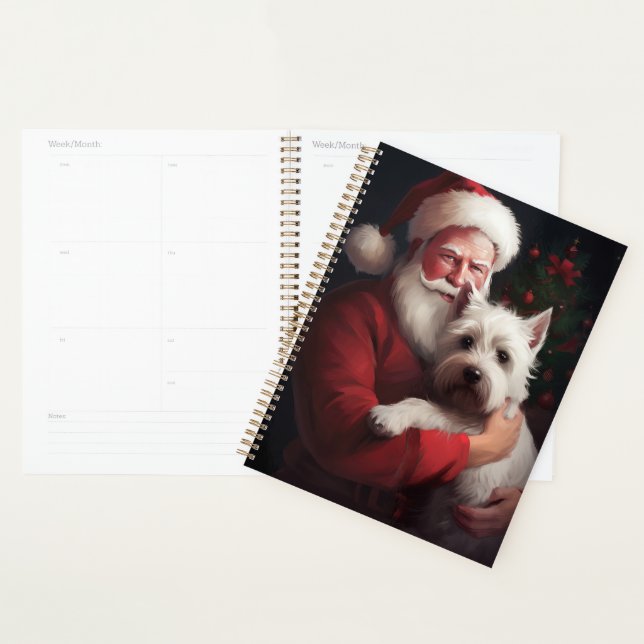 Agenda West Highland White Terrier Santa Claus Natal (Exibição)