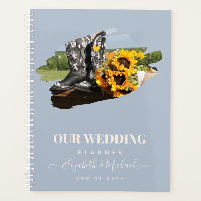 Agenda Western Boots Sunflower Casamento Russo (Frente)