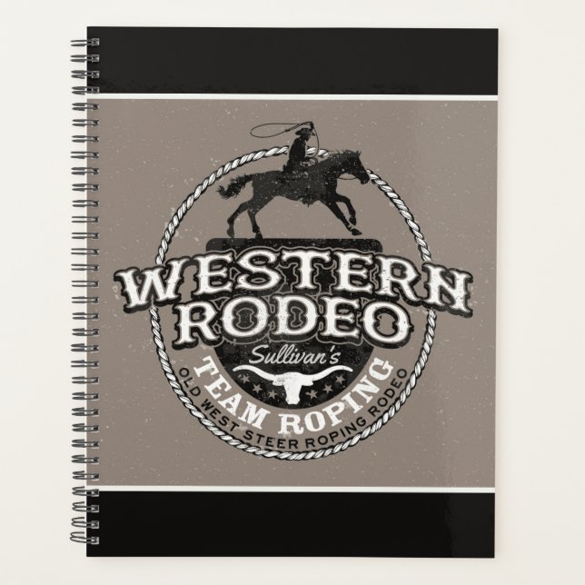 Agenda Western Rodeo ADD NAME Old West Steer Roping Roper (Frente)