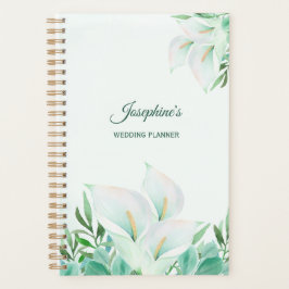 Agenda White Calla Lily Personalizada