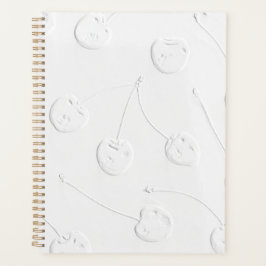 Agenda White Cherrys em fundo branco - simplesmente branc