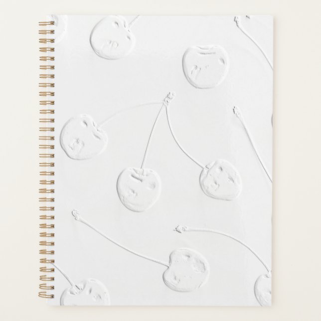 Agenda White Cherrys em fundo branco - simplesmente branc (Frente)