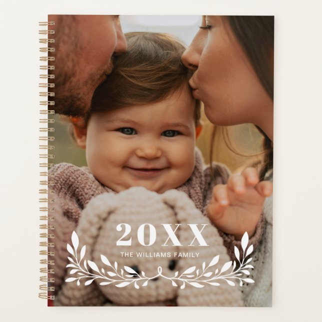 Agenda White Greenery Half Wreath Overlay Large Photo (Frente)