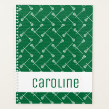 White Sticks Green Lacrosse Padrão