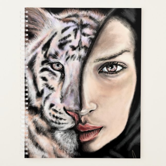 Agenda White Tiger Girl Planner (Frente)