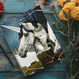 Agenda White Unicorn Tabby Cat Fantasy