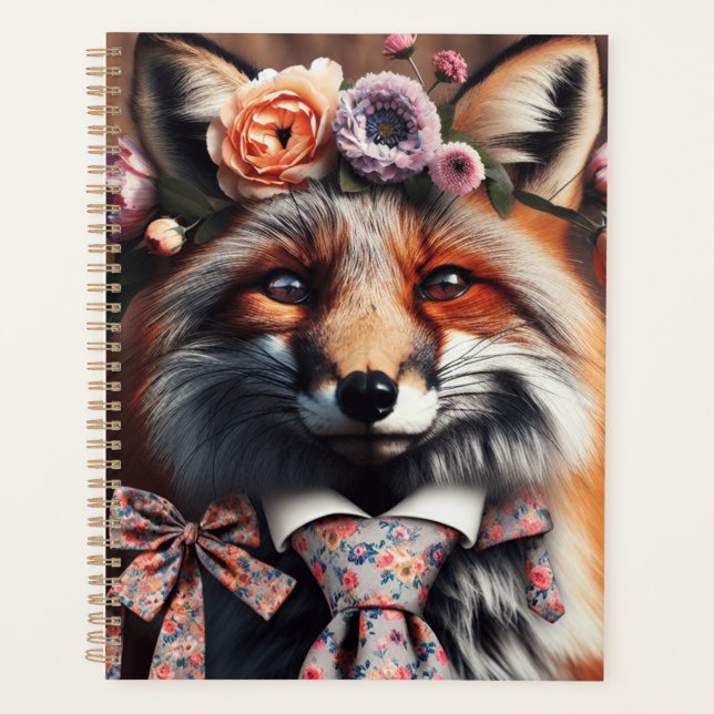 Agenda Wild fox wearing a tie cute  (Frente)