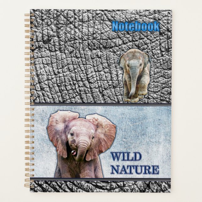 Agenda WILD NATURE - coleção de design ELEPHANT (Frente)