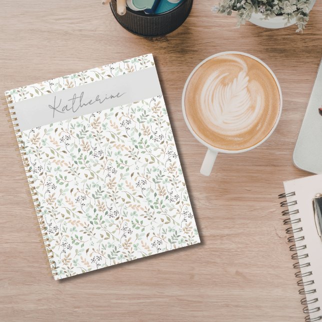 Agenda Wildflower Boho Custom Custom Name  (Criador carregado)