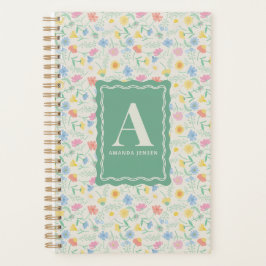 Agenda Wildflower Floral Personalizado 