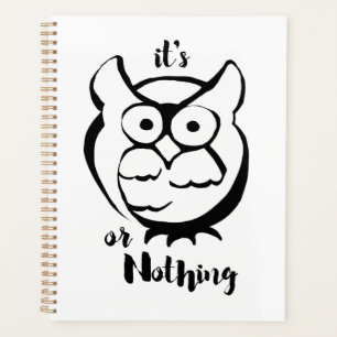 Agenda Wildly Punny — Coruja ou Nada Arte Minimalista de