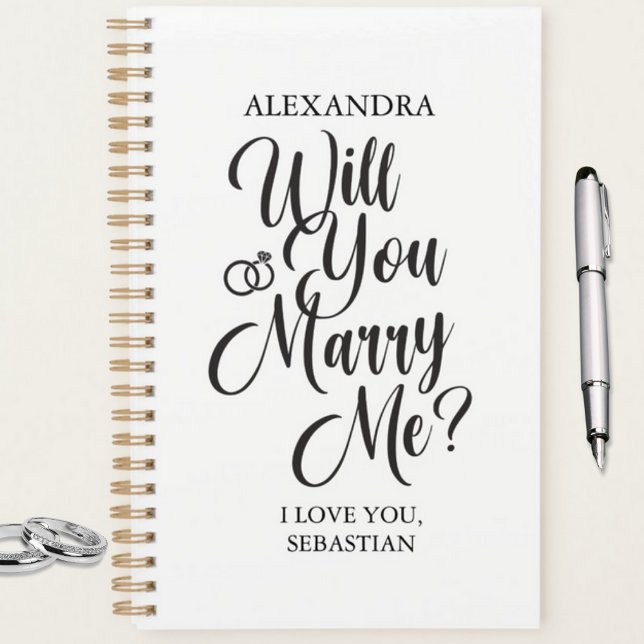 Agenda “Will You Marry Me?” Custom Wedding Planner (Will You Marry Me? Let's Plan It. Personalized Wedding Planner - Proposal Idea)