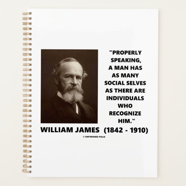 Agenda William James Many Social Selves Quote (Frente)